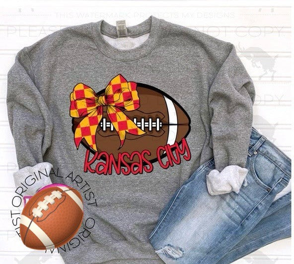 KC Football Bow Shirt