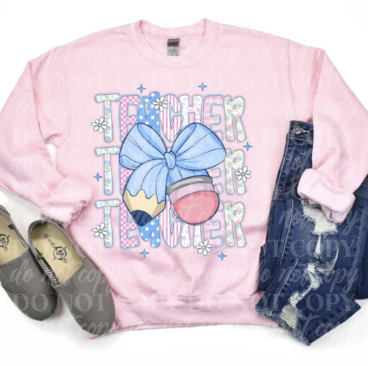 Teacher Teacher Teacher Pencil Bow